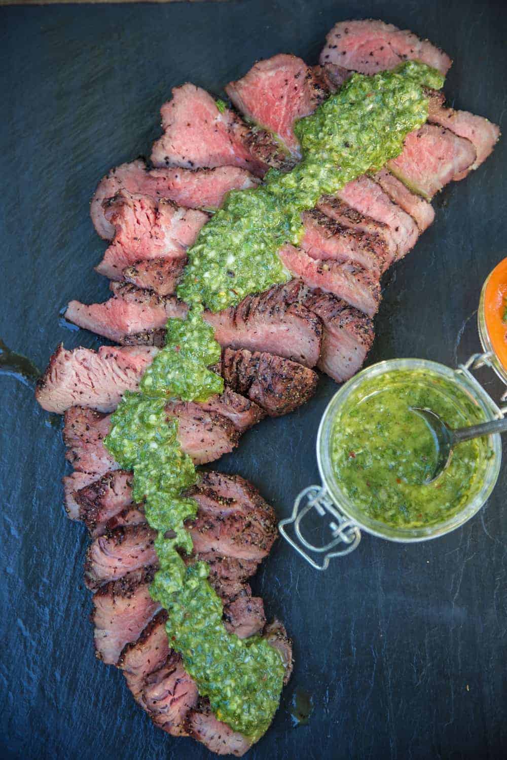SMOKED TRI-TIP WITH CHIMICHURRI